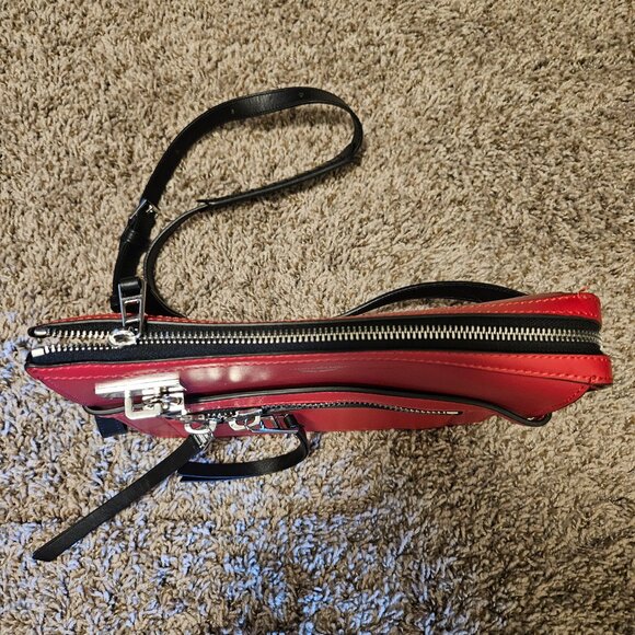 Zadig & Voltaire Red Calf Leather Crossbody Bag - Picture 7 of 11